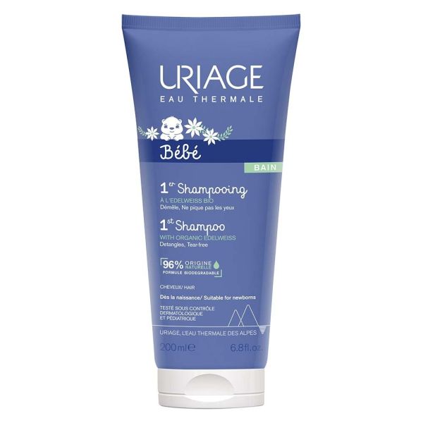 Uriage bebe 1st shampoo bardzo łagodny szampon niezawierający mydła 200ml