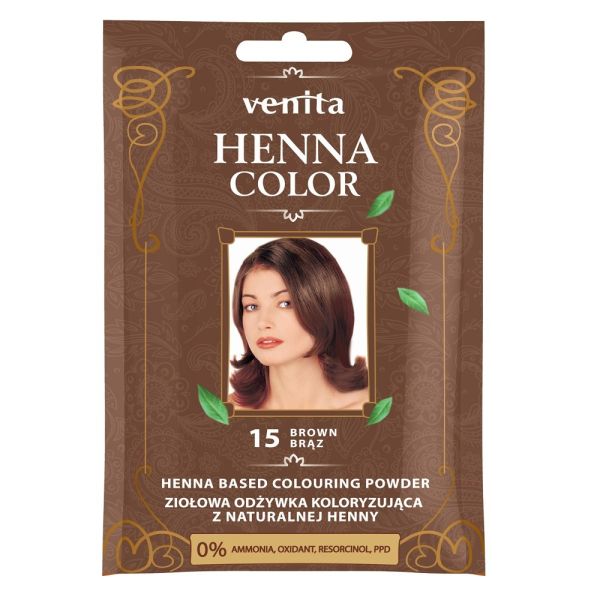 Venita henna color ziołowa odżywka koloryzująca z naturalnej henny 15 brąz