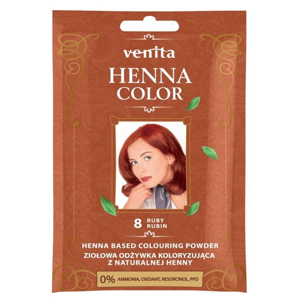 Venita henna color ziołowa odżywka koloryzująca z naturalnej henny 8 rubin