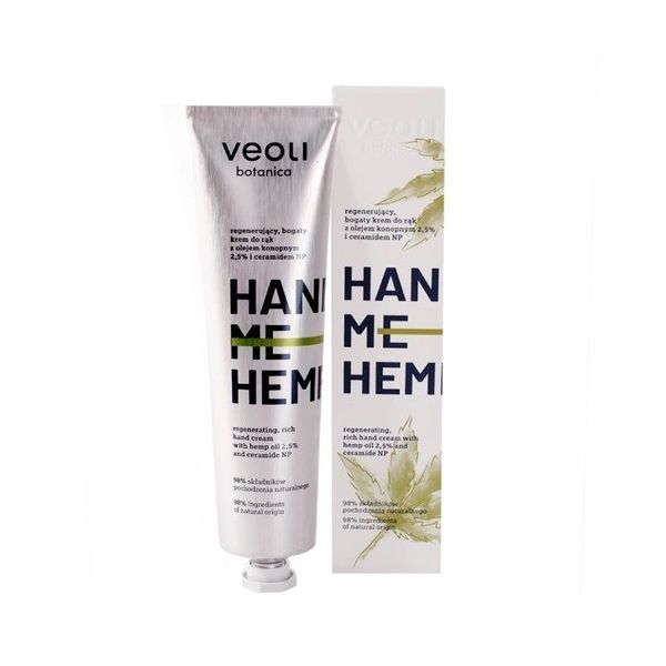 Veoli botanica hand me hemp regenerujący krem do rąk z olejem konopnym 2.5% i ceramidem np 75ml