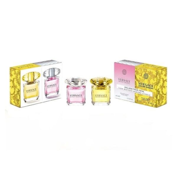 Versace exclusive travel retail zestaw yellow diamond woda toaletowa spray 30ml + bright crystal woda toaletowa spray 30ml