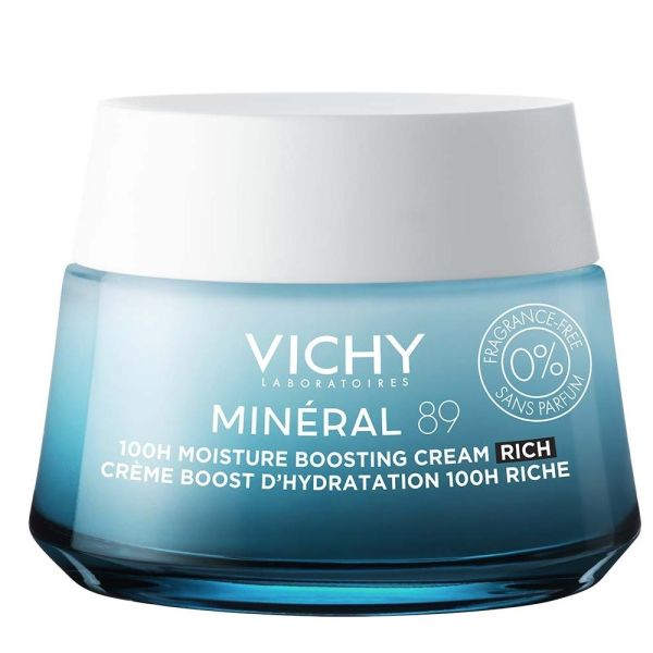 Vichy mineral 89 rich bogaty krem nawilżająco-odbudowujący 100h 50ml