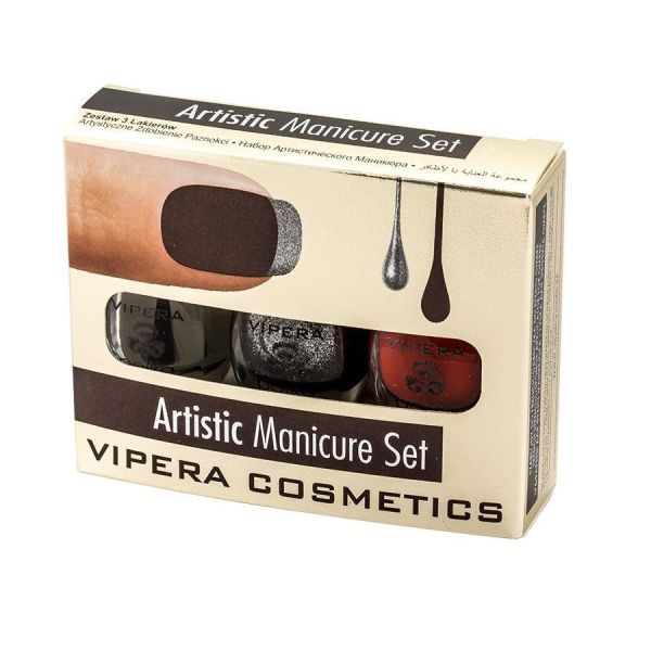 Vipera artistic manicure set zestaw lakierów do paznokci 06 dracula 3x5.5ml