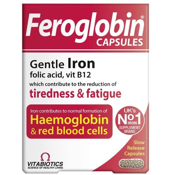 Vitabiotics feroglobin capsules feroglobina suplement diety 30 kapsułek