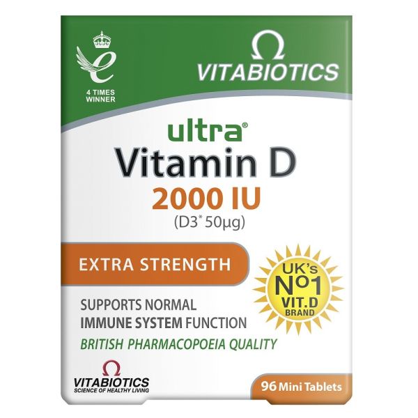 Vitabiotics ultra vitamin d 2000iu suplement diety 96 tabletek