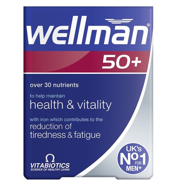 Vitabiotics wellman 50+ suplement diety dla mężczyzn po 50. roku życia 30 tabletek