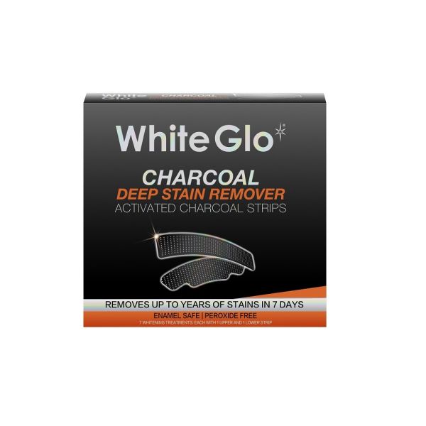 White glo charcoal teeth whitening strips paski wybielające z aktywnym węglem 7szt