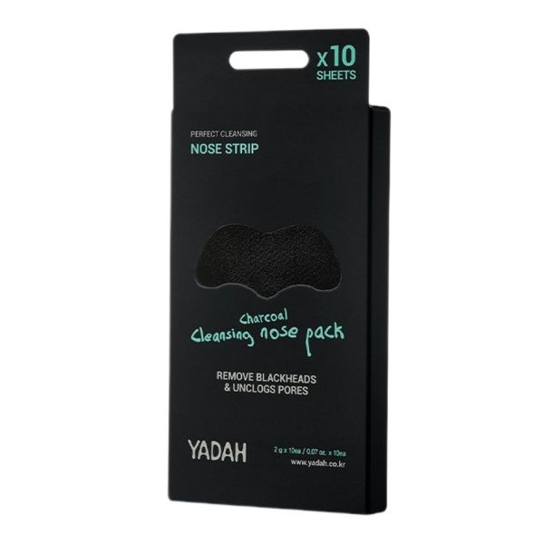 Yadah charcoal cleansing nose pack plastry oczyszczające na nos z węglem 10szt