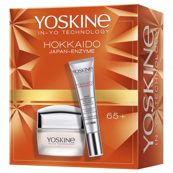 Yoskine hokkaido japan-enzyme 65+ zestaw krem do twarzy 50ml + krem pod oczy 15ml