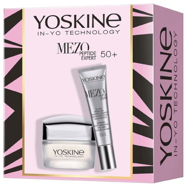 Yoskine mezo peptide expert 50+ zestaw krem przeciwzmarszczkowy 50ml + krem pod oczy i na powieki 15ml