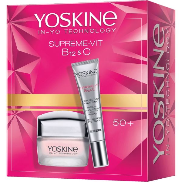 Yoskine supreme-vit b12 + c 50+ zestaw krem na dzień 50ml + krem pod oczy i na powieki 15ml