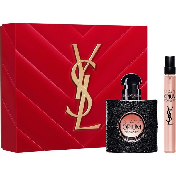 Yves saint laurent black opium pour femme zestaw woda perfumowana spray 30ml + woda perfumowana spray 10ml