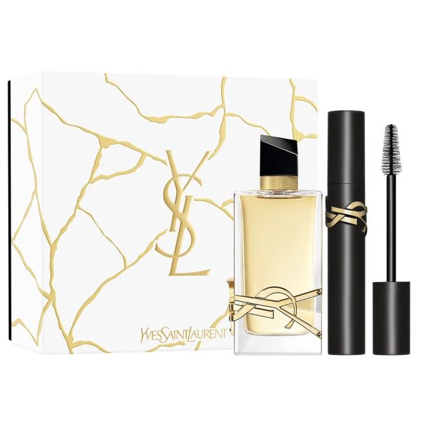 Yves saint laurent libre pour femme zestaw woda perfumowana spray 90ml + lash clash nadający ekstremalnej objętości tusz do rzęs 01 noir 9ml