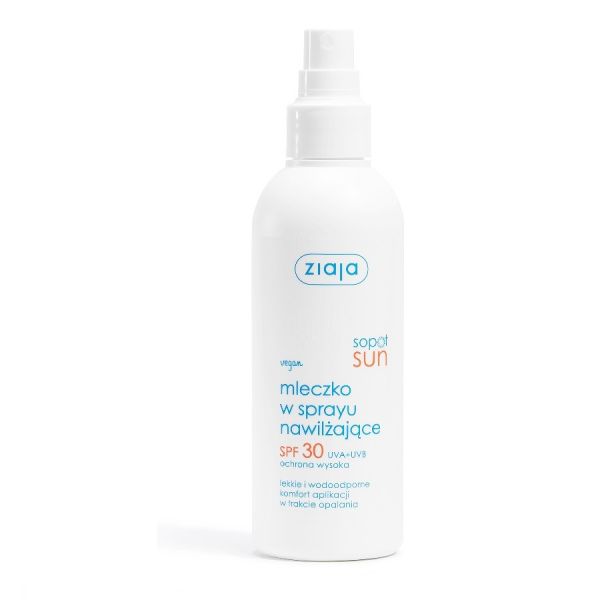 Ziaja sopot sun mleczko w sprayu nawilżające do opalania spf30 170ml