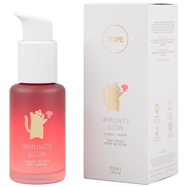 Yope immunity glow krem do twarzy na dzień chaga + mak 50ml